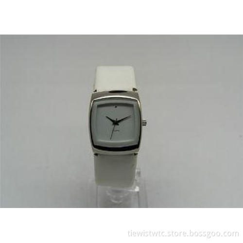 Square Simple Zinc Alloy Wrist Watch PU leather strap , wom